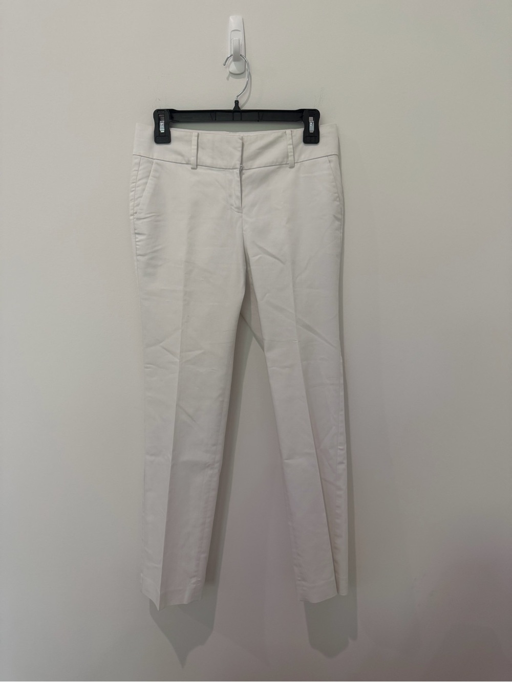 Ann Taylor White Ankle Trousers Size 0P Tailored Stretch Pants